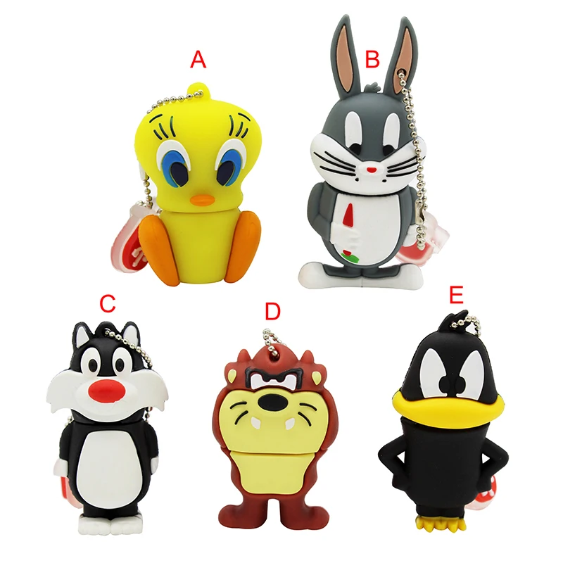 BiNFUL Looney ttes usb флеш-накопитель 32 ГБ флеш-накопитель 16 ГБ 8 ГБ 4 ГБ жуки кролик Даффи утка мультфильм горячая Распродажа животных ручка-накопитель usb 2,0