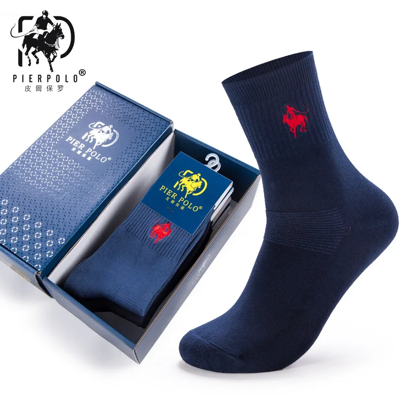 Новое поступление мужские носки из чесаного хлопка брендовые PIER POLO цветные (5