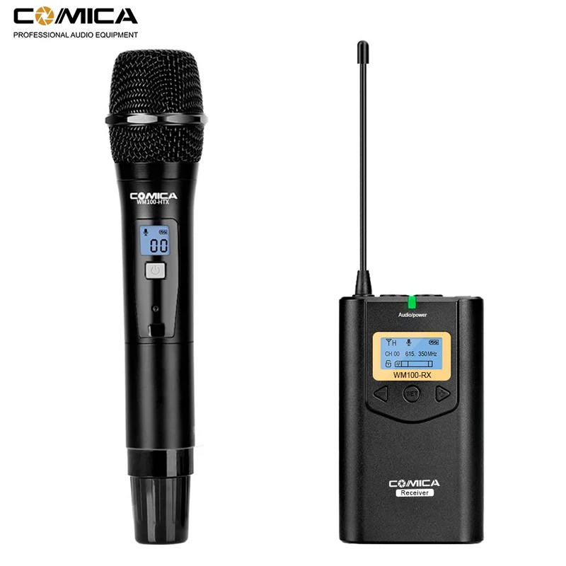 Comica CVM WM100 UHF 48 каналов Беспроводной петличный микрофон система для цифровой