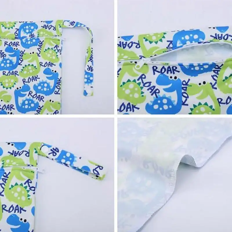 Waterproof Wet Dry Diaper Bag Zipper Cloth Backpack Reusable Nappy Cover Sanitary Pads WetBag 25*30CM | Дом и сад