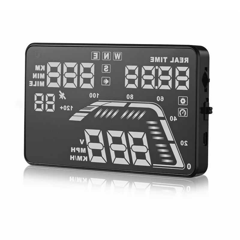 Горячая продажа данных о потреблении Q7 5 дюймов OBD 2 цветной HUD Дисплей Цифровой