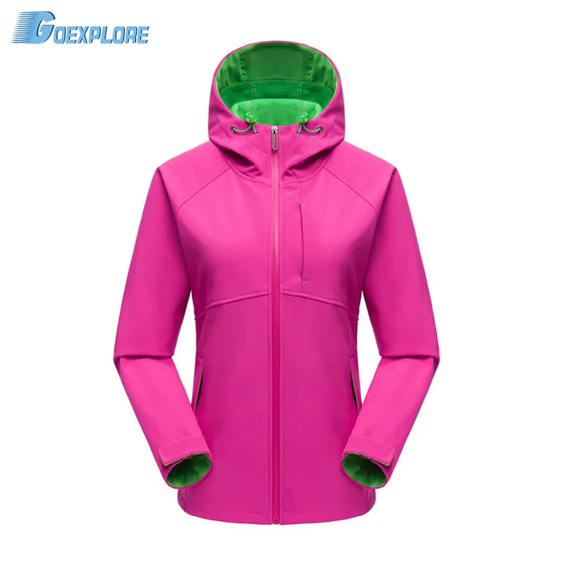 Женская водонепроницаемая флисовая куртка с капюшоном весна осень|Походные