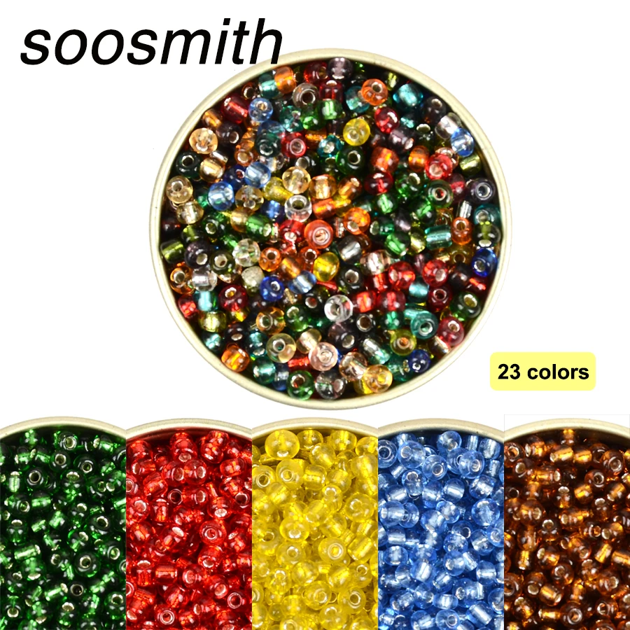 8/0 серебро Lined3MM стеклянные бусины для изготовления ювелирных изделий Kralen