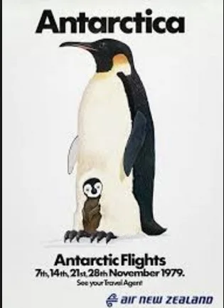 Flight TE901 в Антарктику Пингвины Новая Зеландия NZ Винтаж Ретро Холст рамка постер DIY