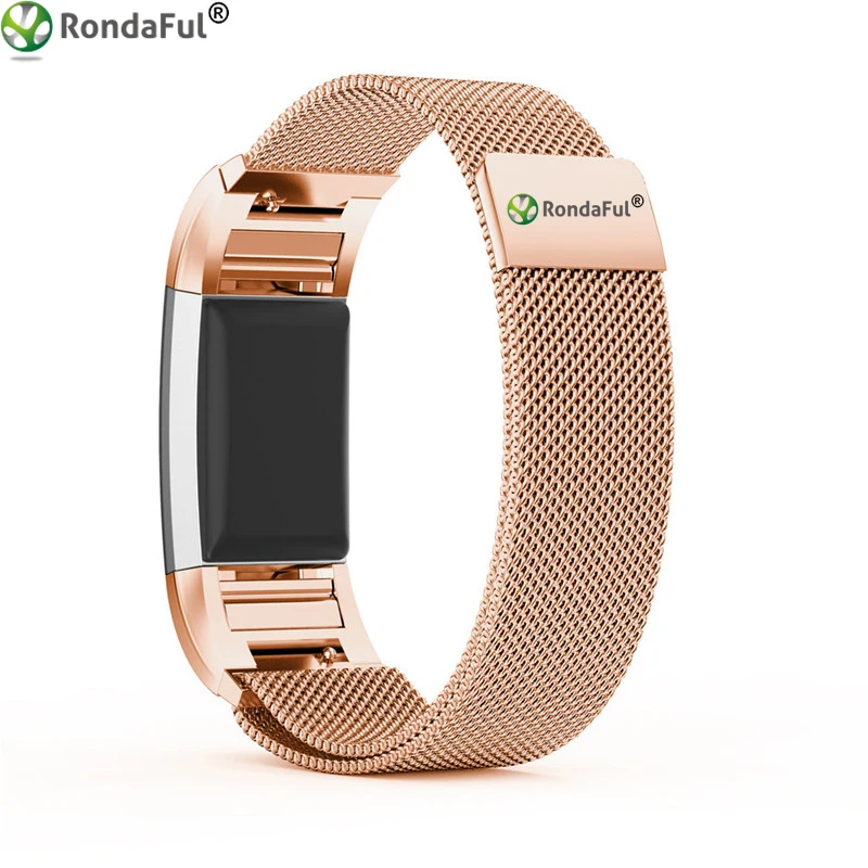 Металлический ремешок из нержавеющей стали для браслета Fitbit Charge 2 Миланская