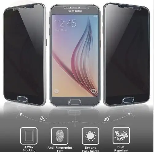 VIAERSON полный клей 5D анти шпионское Закаленное стекло протектор для Samsung Galaxy S8 S8Plus S9