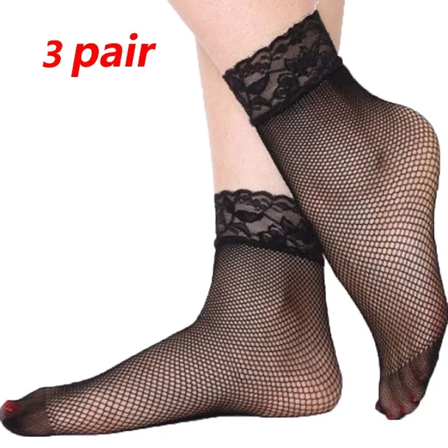 3 Pair 3/5 пар, женские хлопковые носки, короткие летние женские короткие носки, белые, черные нейлоновые сетчатая лодка, носки, тапочки, Chaussette Femme - Цвет: 3 Pair