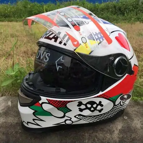 Высококачественный гоночный мужской белый мотоциклетный шлем Rossi mn|white motorcycle