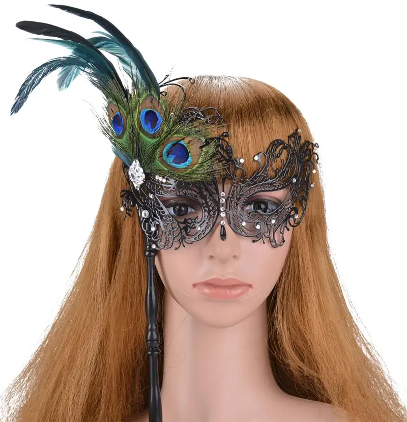 FUnPa женская маска на Хэллоуин маскарадные маски стразы металлическая половину