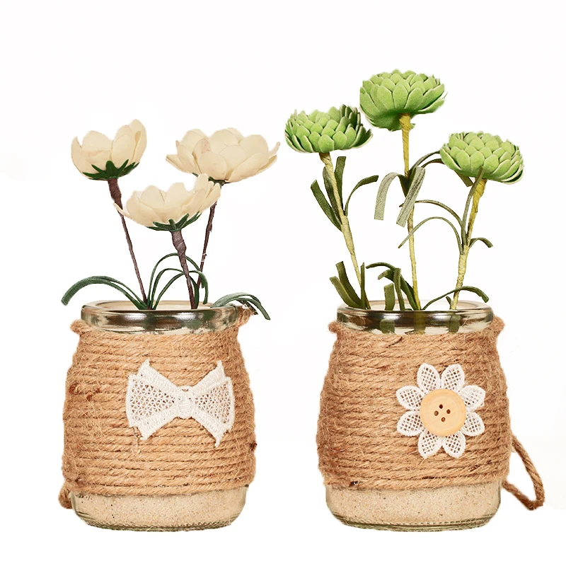 Творческий садоводческий стильные вазы Стекло домашний декор с украшениями в