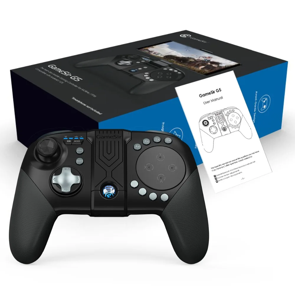 GameSir G5 Bluetooth 5,0 геймпад pubg мобильный контроллер Беспроводной трекпад Сенсорная панель с кронштейн джойстика для Android fortnite