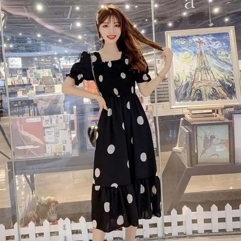 Женское винтажное длинное платье в горошек vestidos mujer 2019 новое летнее пляжное