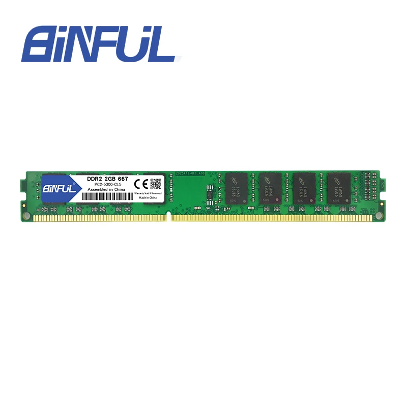 BINFUL DDR2 2 Гб 667 МГц 800 память PC2-5300 для настольного компьютера ОЗУ ПК без ECC 1 8 В |