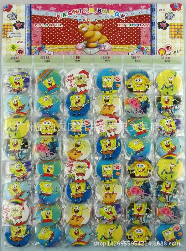 48 шт./лот значка губки боба вечерние украшения сумки брошь | Дом и сад