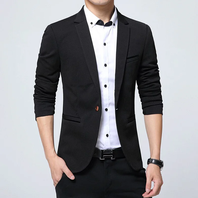 Men Blazer Slim Fit 2018 Designs Plus Size 5XL Smart Casual Luxury Mens Jacket Blazers New Burgundy Wedding Suit Tuxedo | Мужская одежда