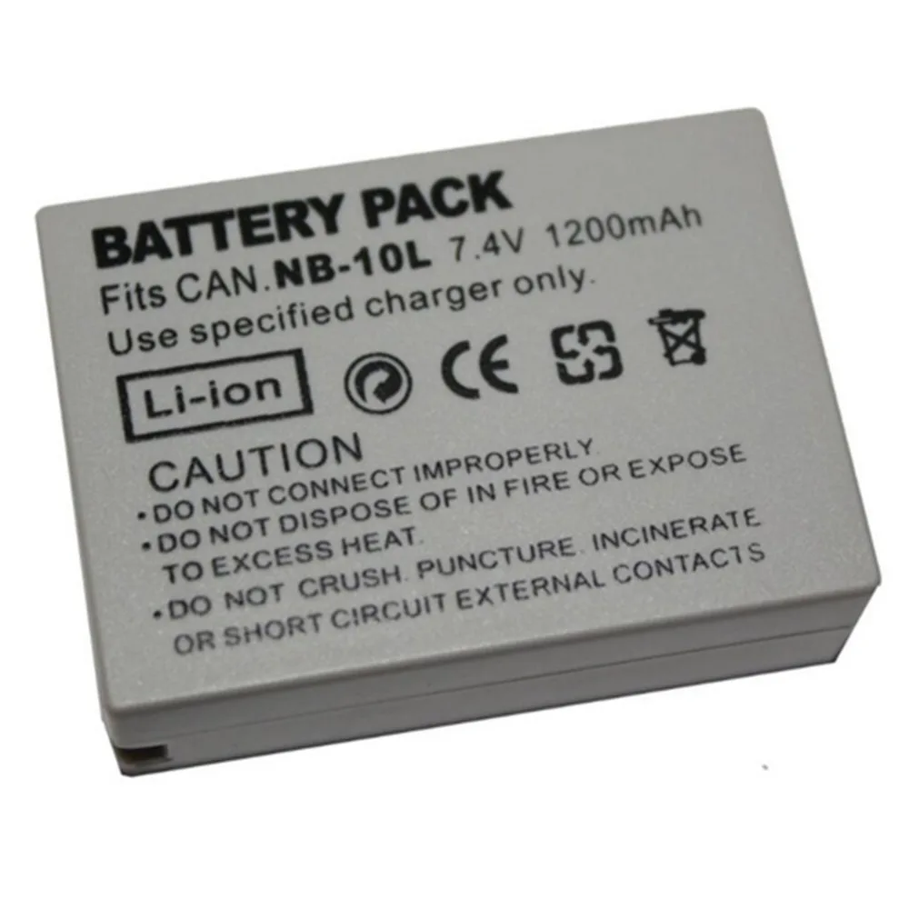 2 pcs 1200 mAh NB-10L NB10L Battery for Canon SX40HS SX50HS SX60HS SX40 SX50 SX60 HS Camera | Электроника