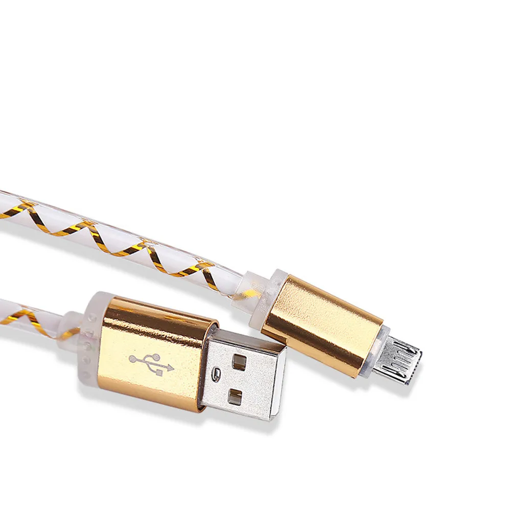 Кабель Micro USB 2 А 1 м светодиодный светильник для быстрой зарядки зарядный кабель