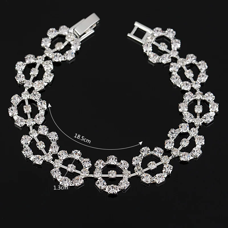 2018 свадебные браслеты Новое поступление супер сияющие хрустальные стразы со