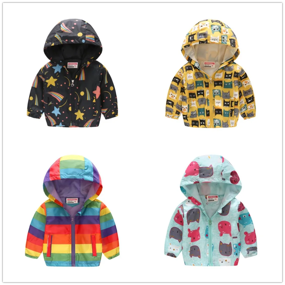 Colorful Baby Boys Hoodies Jackets Children Coats Hooded Girls Clothes Cartoon Outfits Kids Outerwear Jersey Top Jumper 2-7 Year | Детская