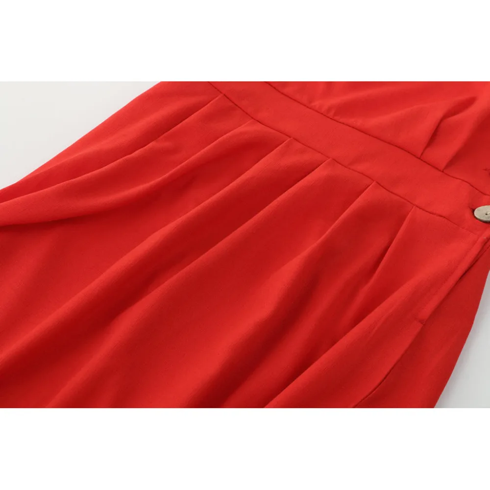 Платье женское вечернее однотонное Плиссированное на пуговицах с поясом|Женские