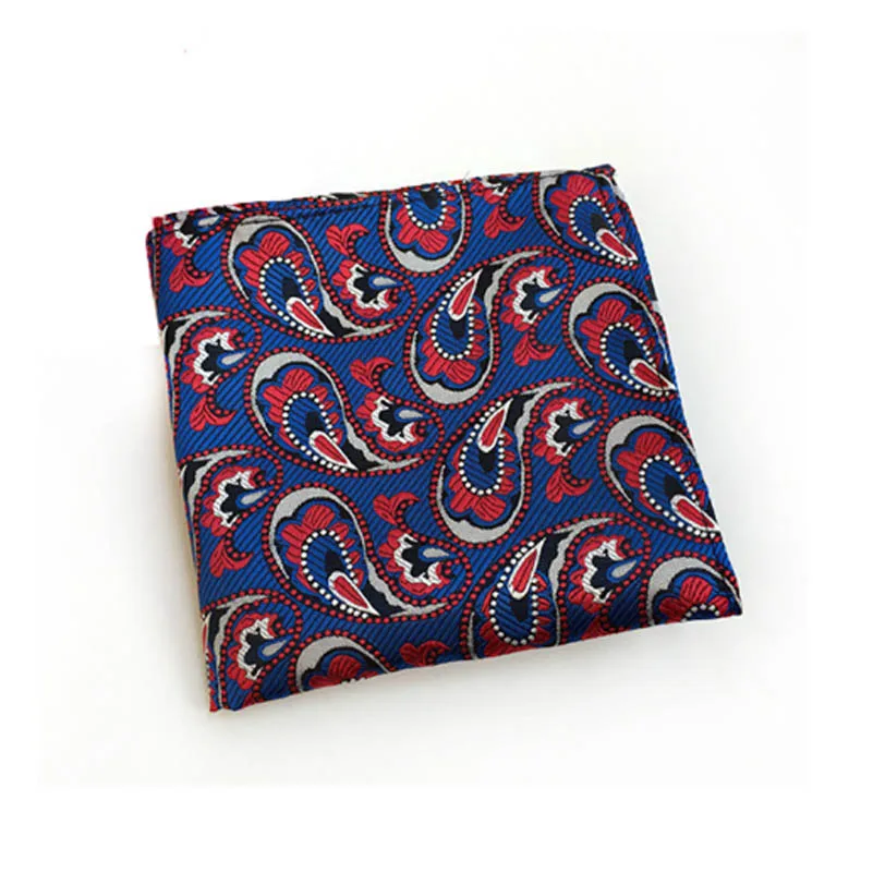 Мужские Карманный площадь Hankerchief атласная Твердые Цветочный Пейсли Точка