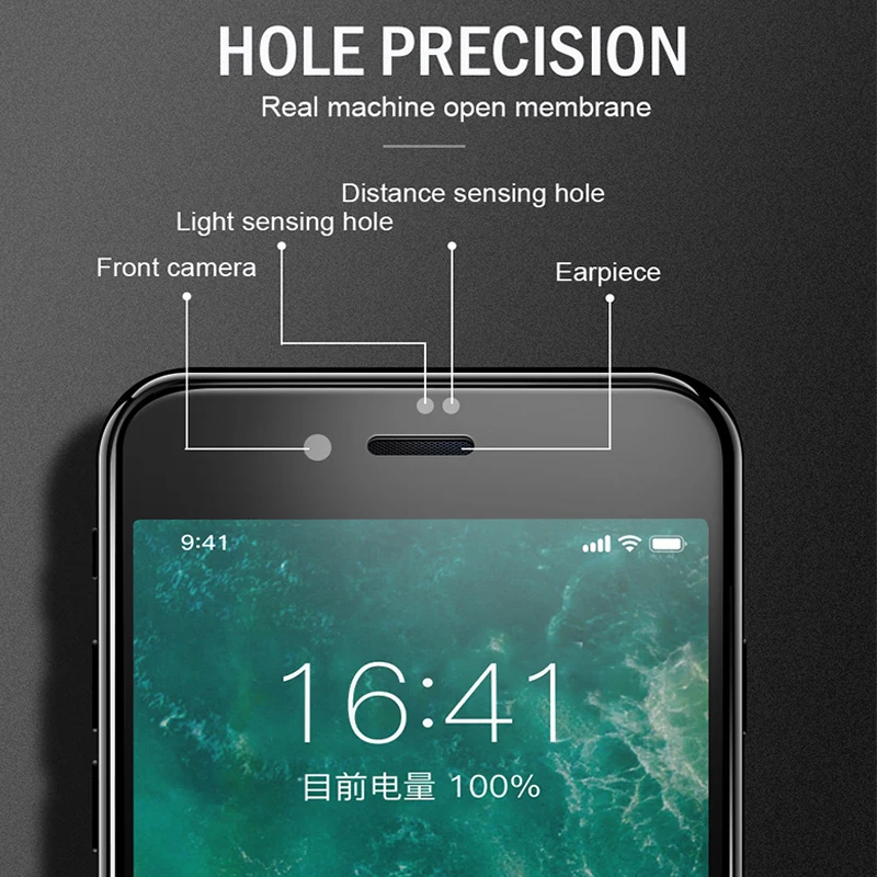 Защитное стекло 10D для iPhone 6 7 6S 8 plus X XS MAX XR iphone защита экрана на 6S|Защитные стёкла и