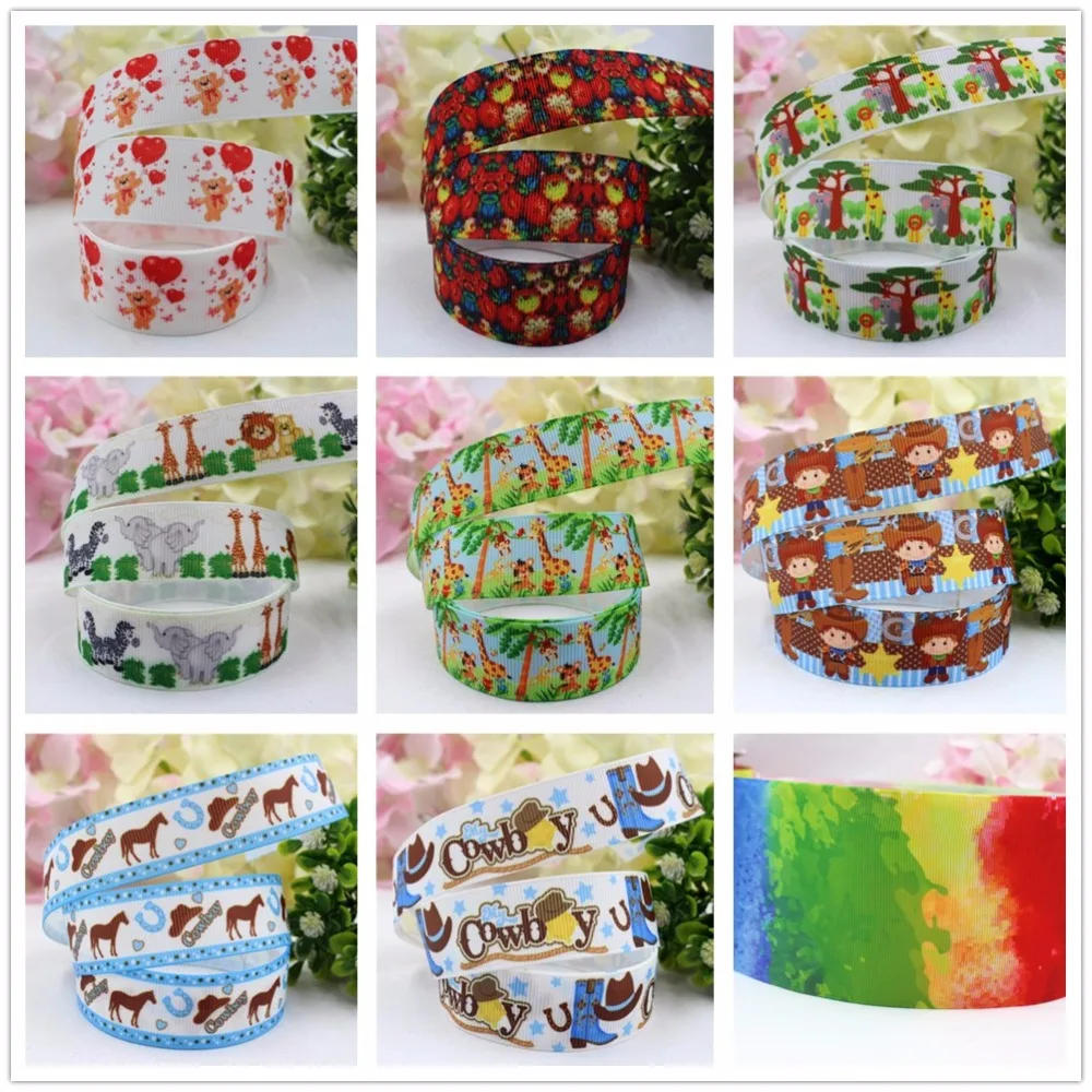 165660, 25 мм классический мультфильм дизайн напечатанная лента, DIY handmadeHair Аксессуары материал свадебный подарок обертывание