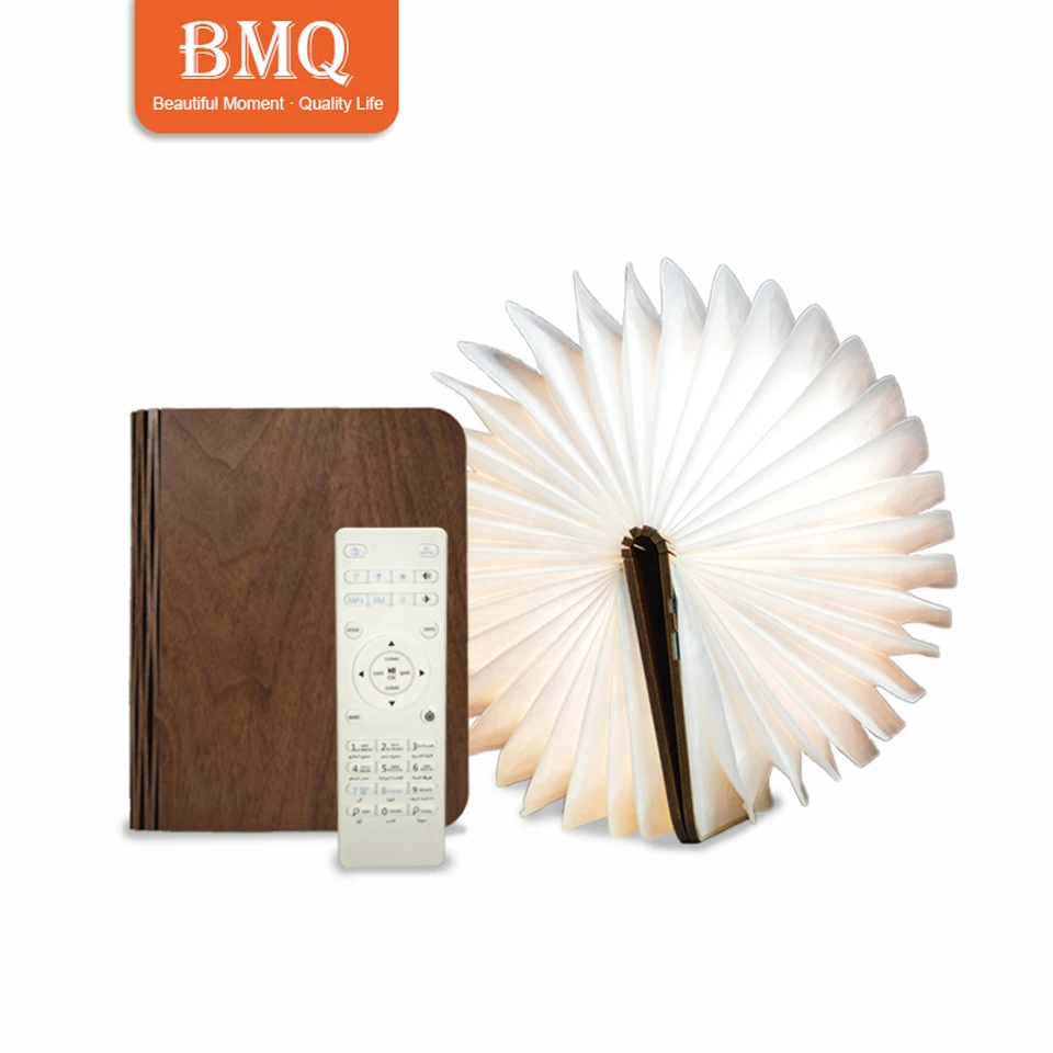 Murah Hadiah Festival BMQ Lampu Buku Kreatif LED Dapat Disesuaikan Aplikasi Remote Control Untuk Mengontrol Lampu Buku Gigi Biru