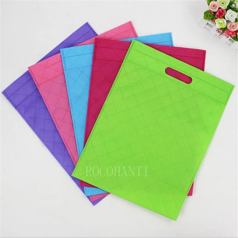 

100x Accept Custom Order Amboss Non-Woven Shopping Bag Eco-Friendly Nonwoven Bag for Clothing Mobile Phone Promotion Gifts