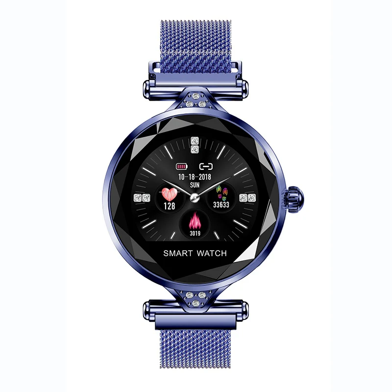 BLUE 1160-1 Новинка, Роскошные Смарт-часы для женщин, водонепроницаемые женские модные Смарт-часы, фитнес-трекер для Android IOS, подарок для телефона - Цвет: BLUE 1160-1