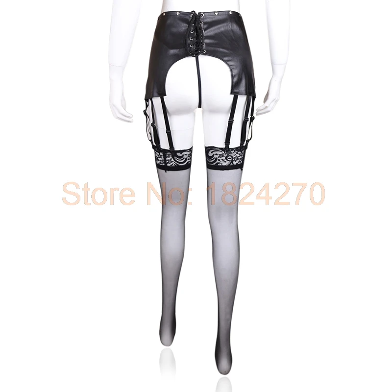 Высокоэластичные подвязки из искусственной кожи с 12 ремнями стрингами
