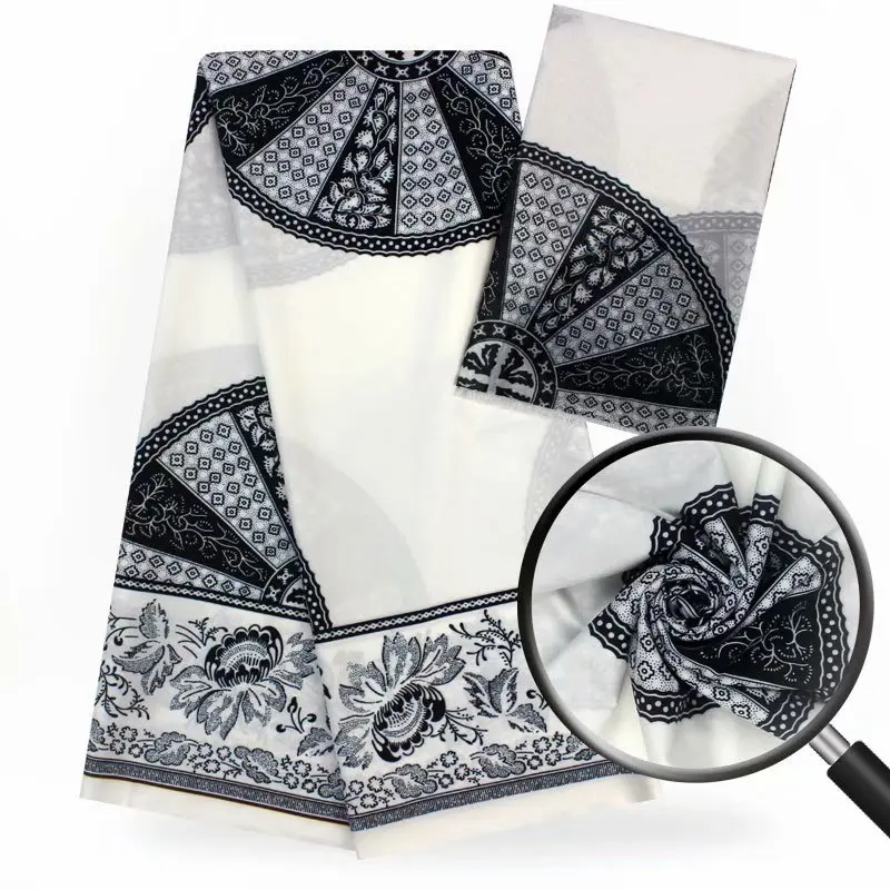 Новейшая африканская ткань для платья имитация шелка восковая лента Шелковый