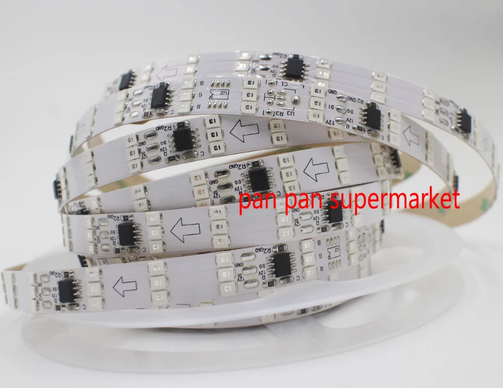 2835 RGB 180LED/M трехрядная Светодиодная лента 1903 IC Dream Color 12 V не водонепроницаемая 256
