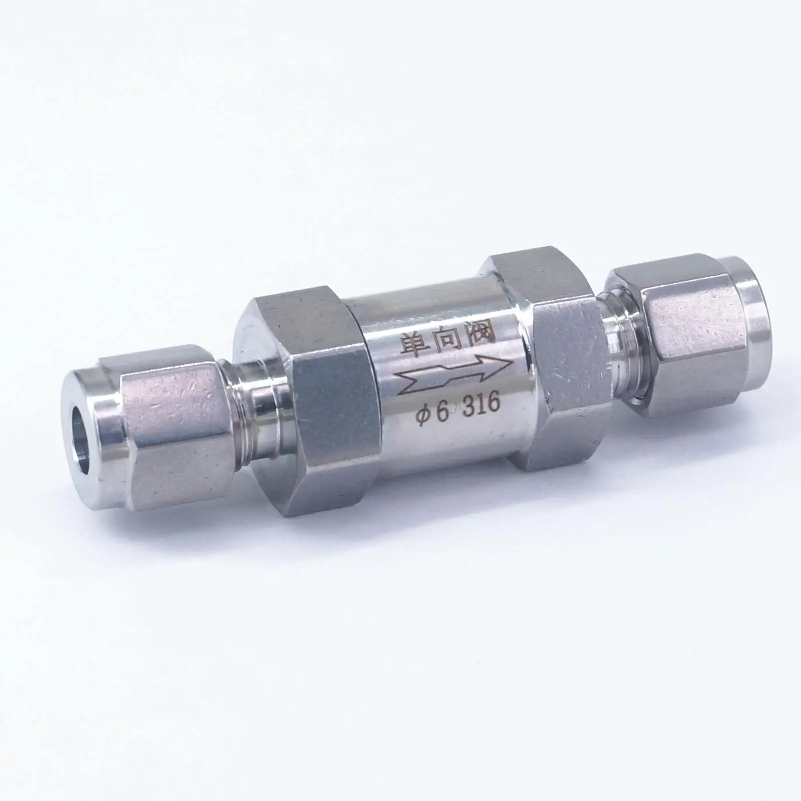 Fit 6mm OD Tube SS316 One Way Non-return Valve Check Water Gas Oil Обустройство дома