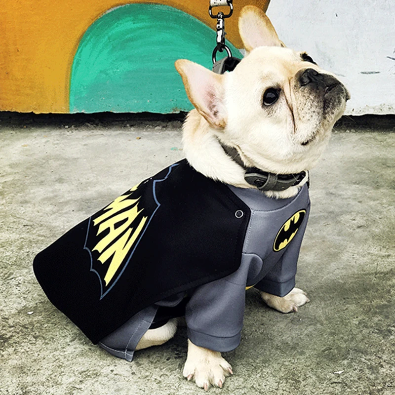 Bat Супер герой Косплей Щенок Костюм для Собаки Одежда для маленьких собак Французский бульдог Мопс Милая одежда Домашние животные вечерние забавная одежда - Color: Bat