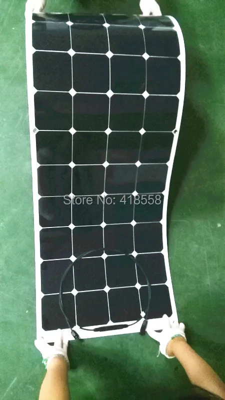 Полугибкая солнечная панель 140 Вт моно кристаллическая Гибкая батарея с 23%
