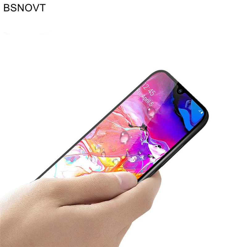 2 piezas de vidrio para Samsung Galaxy A70, Protector de pantalla de tel&eacute;fono, pegamento completo de vidrio templado para Samsung Galaxy A70, vidrio para Samsung A70-2