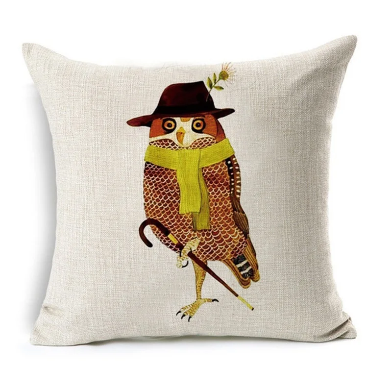 Чехол для подушки из льна декоративная наволочка винтажный квадратный стул