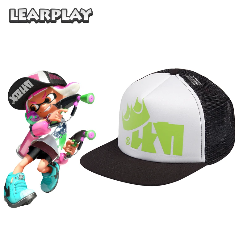 Learplay Splatoon King флип регулируемые кепки с сеткой бейсбольная кепка Дальнобойщик шляпа Рождественский костюм аксессуары для взрослых детей