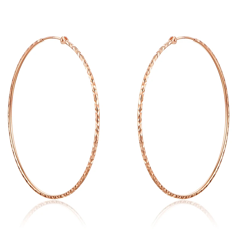 

Женские серьги-кольца AU750, из розового золота 18 К, 41 мм, 1,9 г, P6260