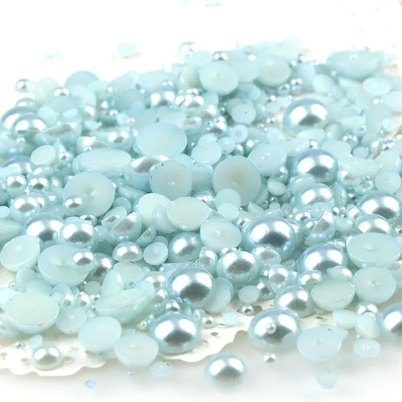 Полукруглые бусины из АБС пластика с имитацией жемчуга 2 10 мм около 1000 шт.|Бусины