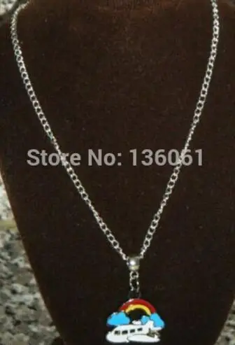 Винтажное изделие из серебра Панк Сердце ожерелье Сова Птица Бумага самолет