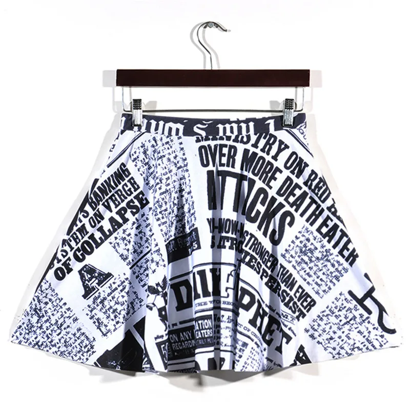 Летняя стильная популярная модная женская юбка выше колена с цифровой печатью