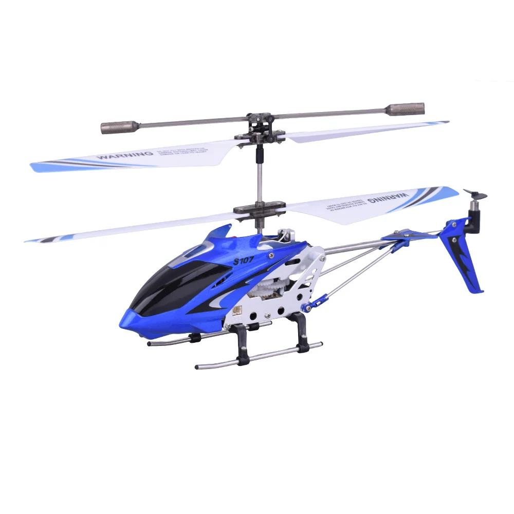 Syma S107G 3CH вертолет сплав Fuselage usb зарядка Дрон RC вертолеты с гироскопом светодиодный фонарь синий RTF