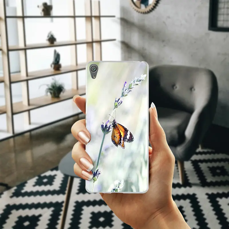 Красивые бабочки Мягкие аксессуары чехол TPU для телефона Sony Xperia E3 E5 T3 M2 M4 M5 XA XZ Z Z1 Z2