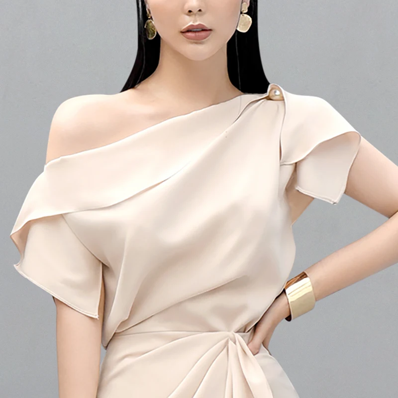 Женский летний комплект из 2 предметов HAMALIEL элегантный облегающий топ на одно