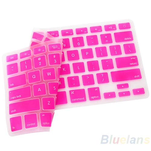 Силиконовая Защитная пленка для ноутбука Apple Macbook Pro - Цвет: Rose Red