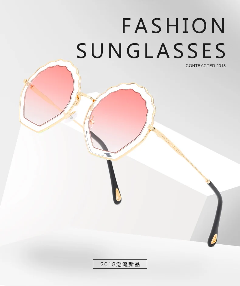 2019 Солнцезащитные очки женские круглые солнцезащитные уличная мода трендовые