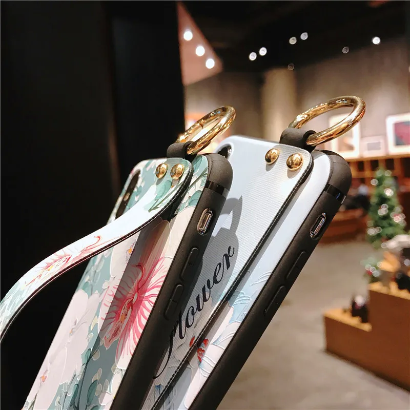 Чехол для телефона с ремешком на запястье iphone 7 8 6 6s plus чехол X Xs max XR мягкий из ТПУ