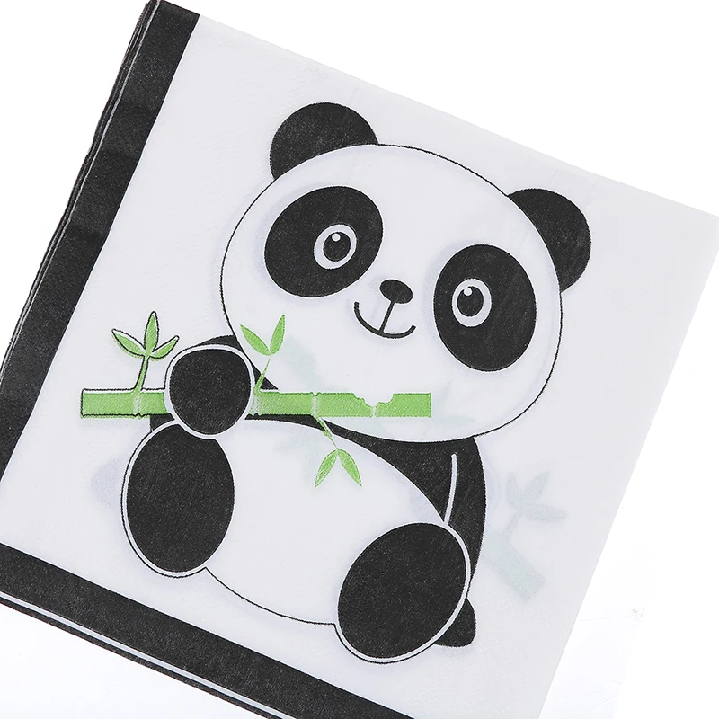 20 штук упак. Panda тема одноразовые салфетки панда тематическая вечеринка на день
